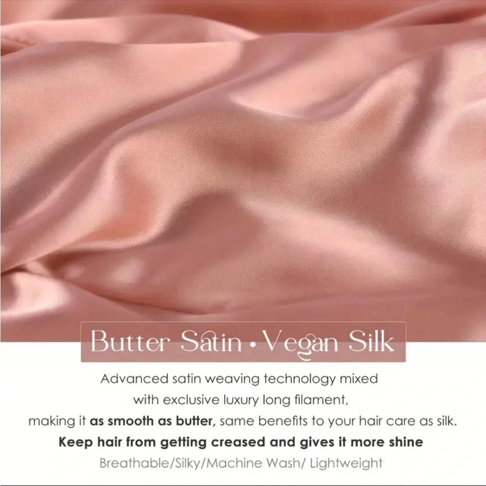Elle 3pcs Black Satin Hair Care Sleep Set